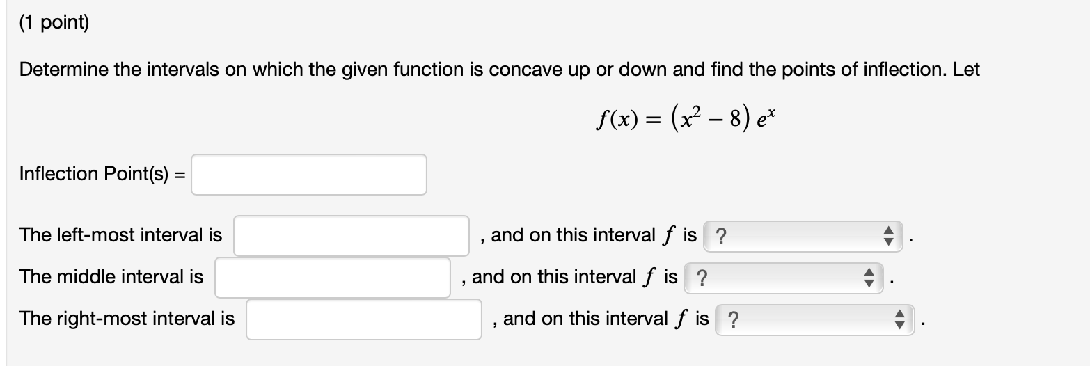 Solved Determine the intervals on which the given function | Chegg.com