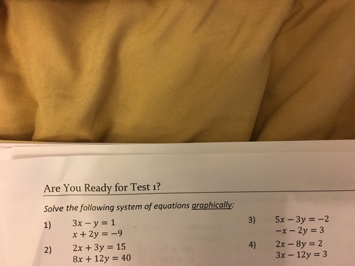 solve the following system of equations graphically 1 - 2