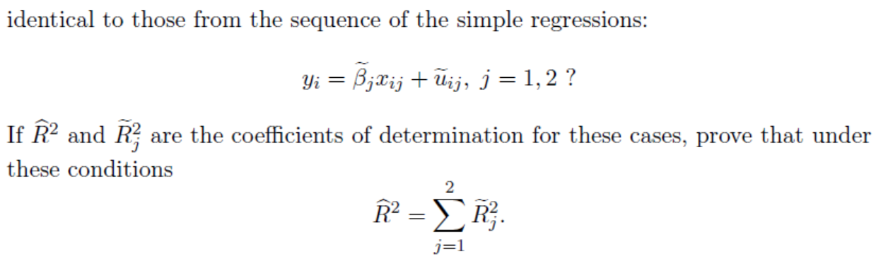 Under What Conditions Are The Multiple Regression | Chegg.com