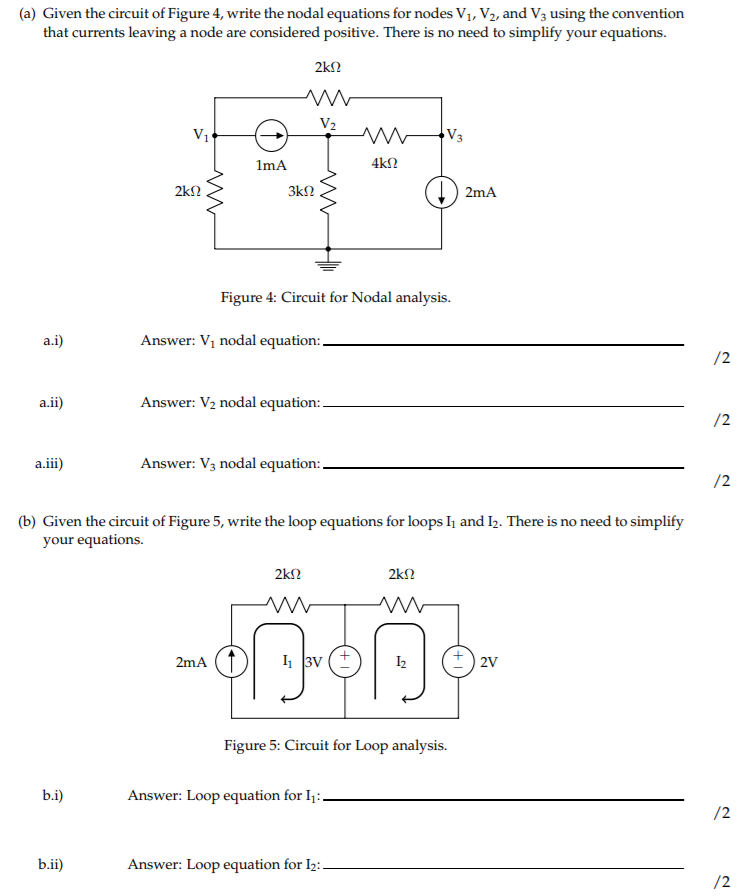 Solved (a) Given the circuit of Figure 4, write the nodal | Chegg.com