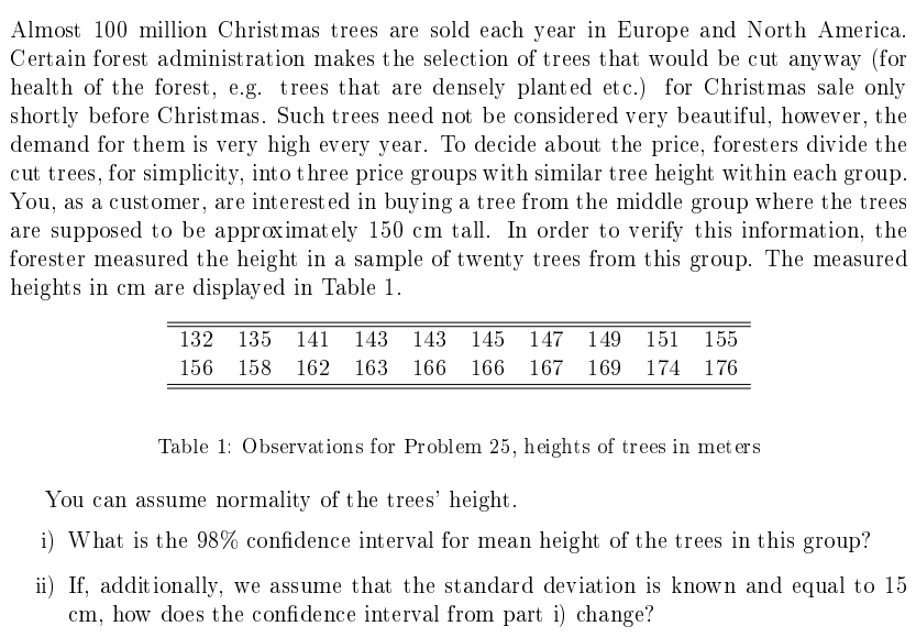 Solved Almost 100 million Christmas trees are sold each year