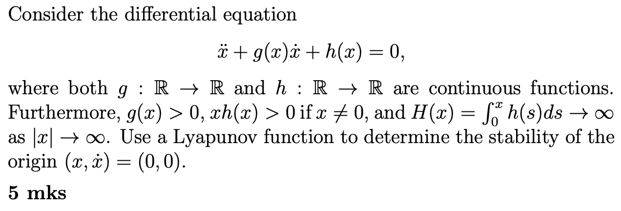 Consider The Differential Equation O G X C H X Chegg Com