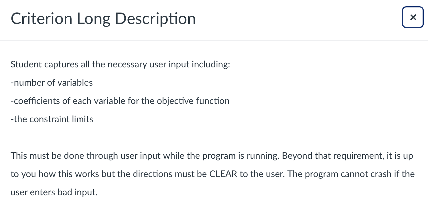 Solved ## In PYTHON PLEASEImplement a Linear Programming | Chegg.com