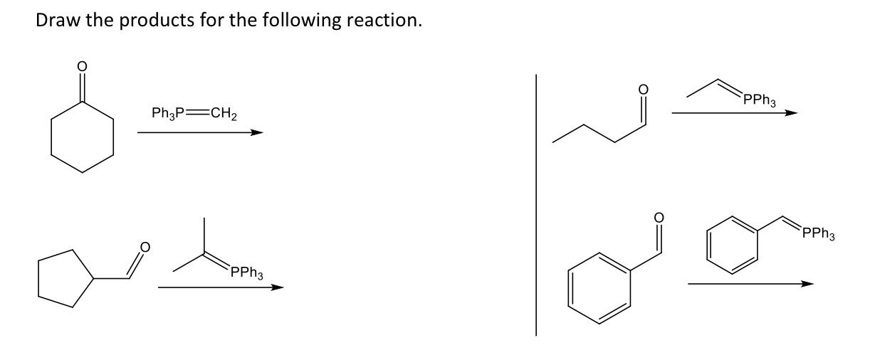 Solved Draw the products for the following reaction. i PPh3 | Chegg.com