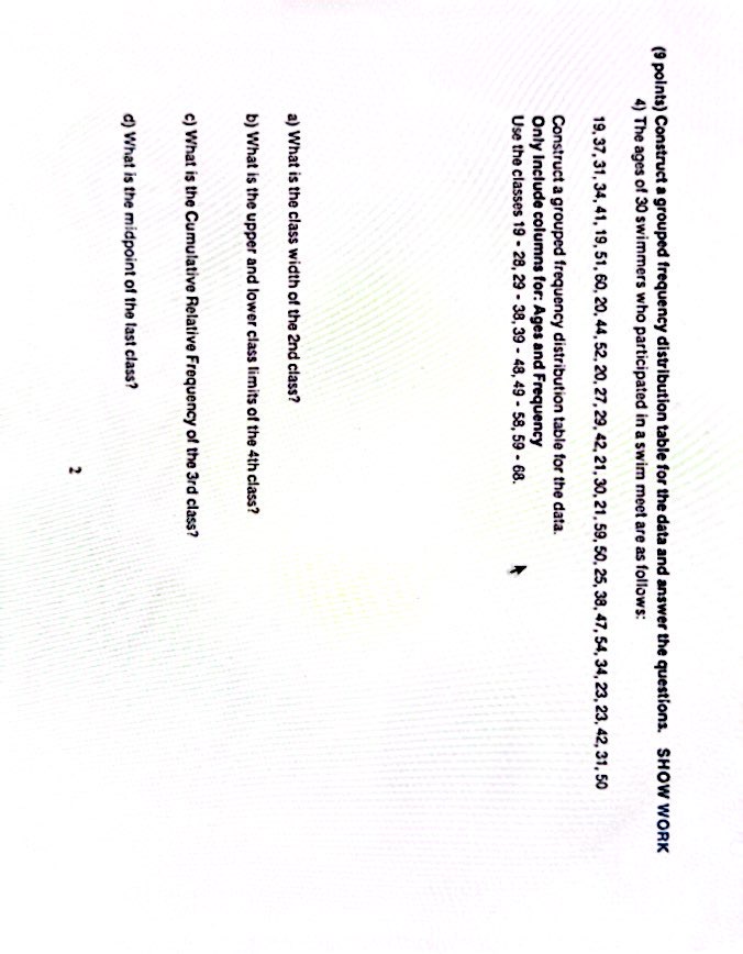 GROUPED FREQUENCY DISTRIBUTION TABLE QUESTIONS AND ANSWERS PDF visual data 5