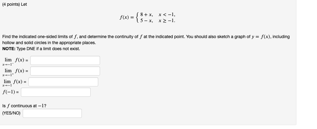 Solved 4 Points Let F X { Sex 8 X X