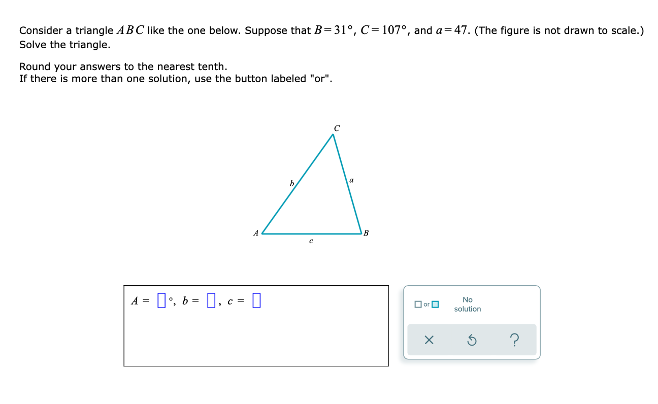 Solved Consider A Triangle Ab C Like The One Below. Suppose 