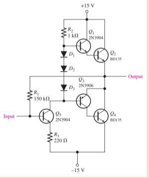 Solved The Power Amplifier Circuit The schematic of the | Chegg.com