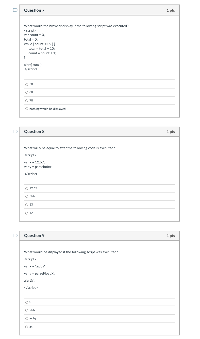 Solved D Question 7 1 pts What would the browser display if | Chegg.com