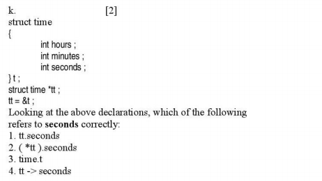 Solved k. struct time [2] { int hours; int minutes int | Chegg.com