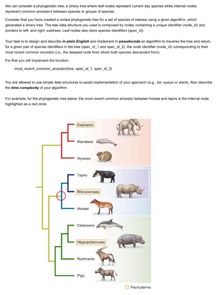 Solved In bioinformatics, phylogenetic tree reconstruction | Chegg.com