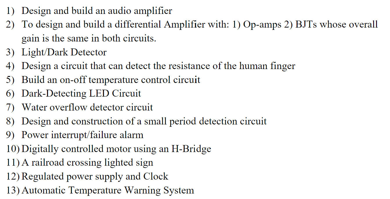 Solved 1) Design and build an audio amplifier 2) To design | Chegg.com