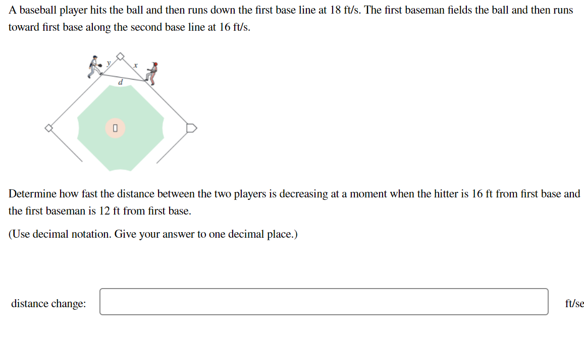 Solved A baseball player hits the ball and then runs down