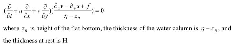 Solved The set of shallow water equations on a motionless | Chegg.com