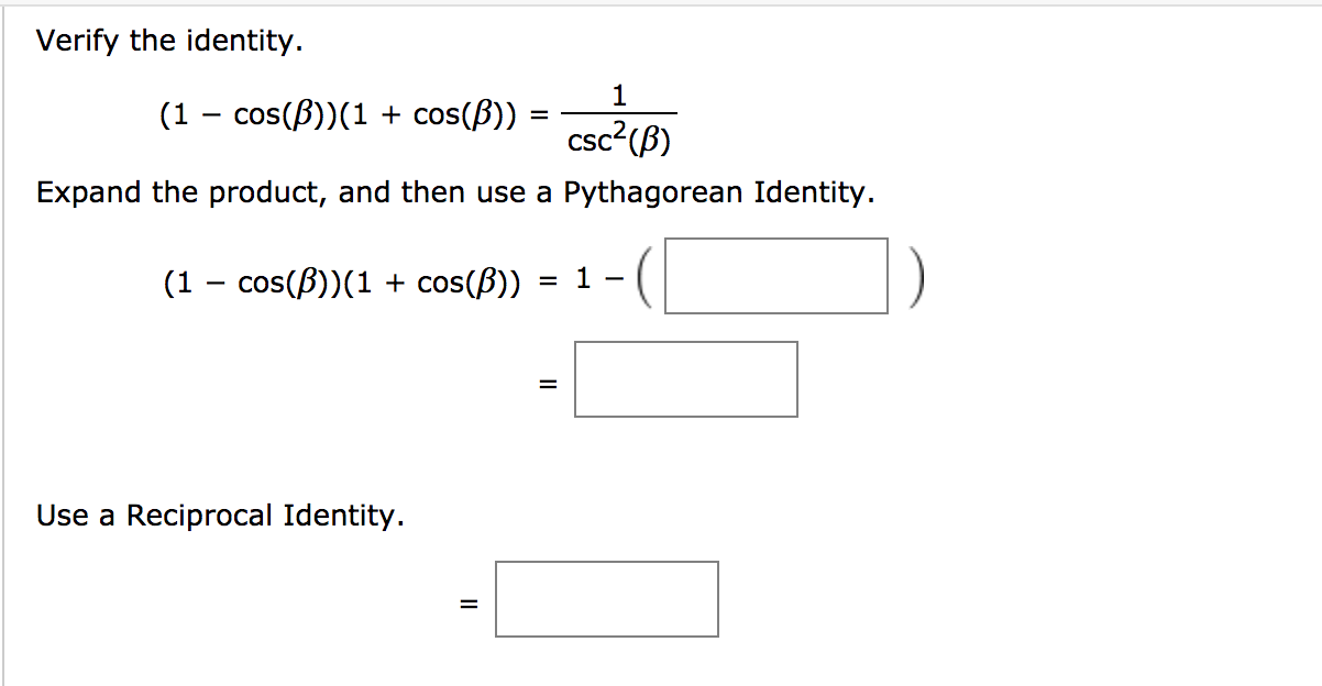 Solved Verify the identity. - 1_- - = 1 + tan?(y) 1 - | Chegg.com