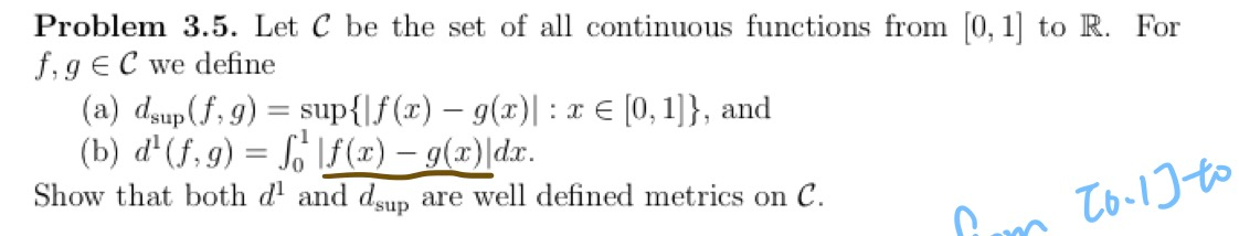 Solved Let C Be The Set Of All Continuous Functions That Map | Chegg.com