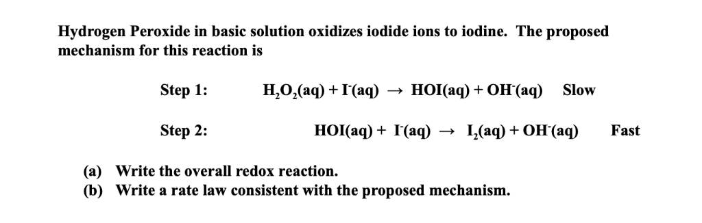 hydrogen peroxide and iodide experiment