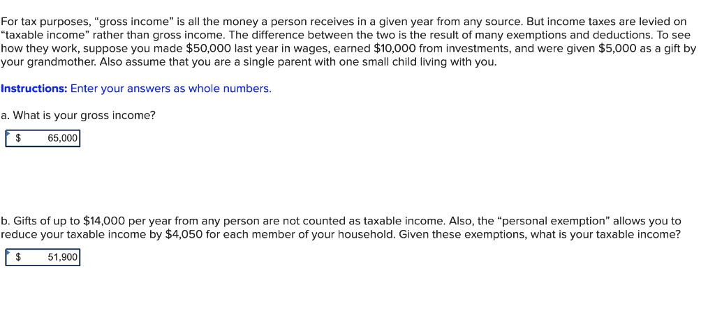 General Income Question Solved For tax purposes,