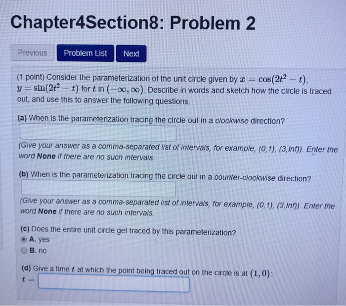Solved Chapter4Section8: Problem 2 Previous Problem List | Chegg.com