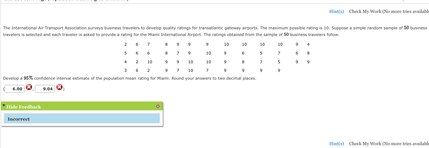 Solved Develop a 95% confidence interval estimate of the | Chegg.com
