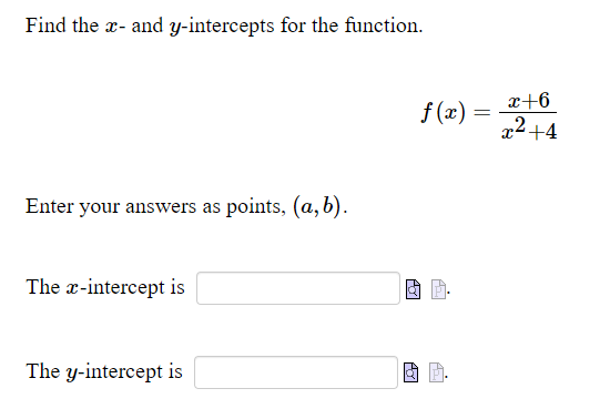 Solved Find the x-and y-intercepts for the | Chegg.com