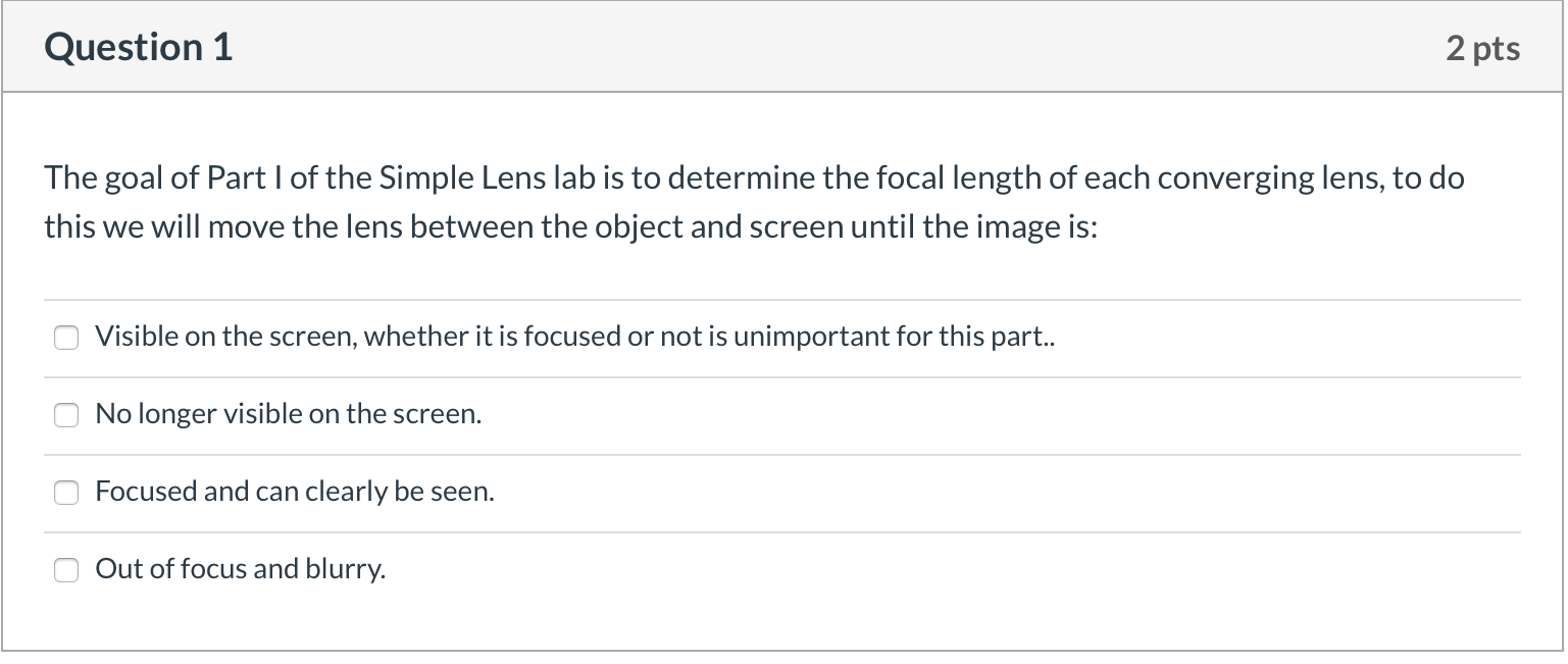 Solved Question 1 2 pts The goal of Part I of the Simple | Chegg.com