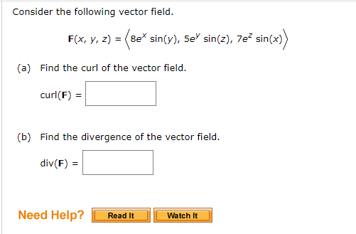 Solved Consider The Following Vector Field. \\[ | Chegg.com