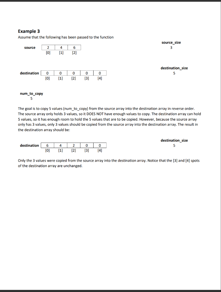 Example 3
Assume that the following has been passed to the function
source
source_size 3
destination_size
destinatic
\[
\text