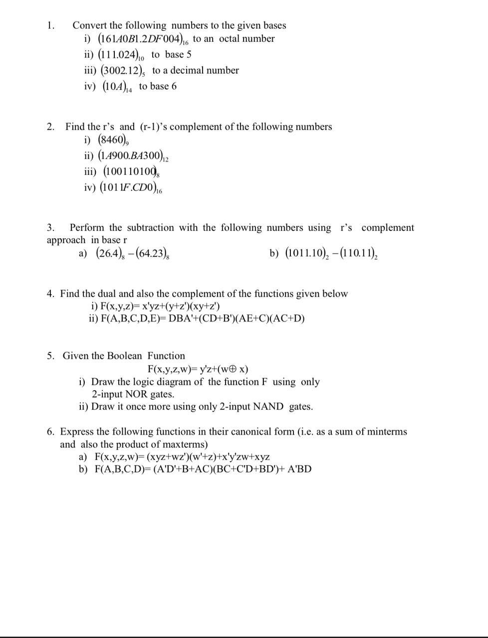 solved-1-convert-the-following-numbers-to-the-given-bases-chegg