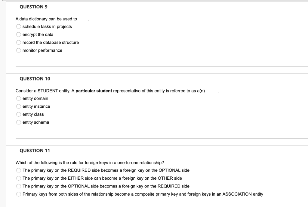Solved A data dictionary can be used to schedule tasks in