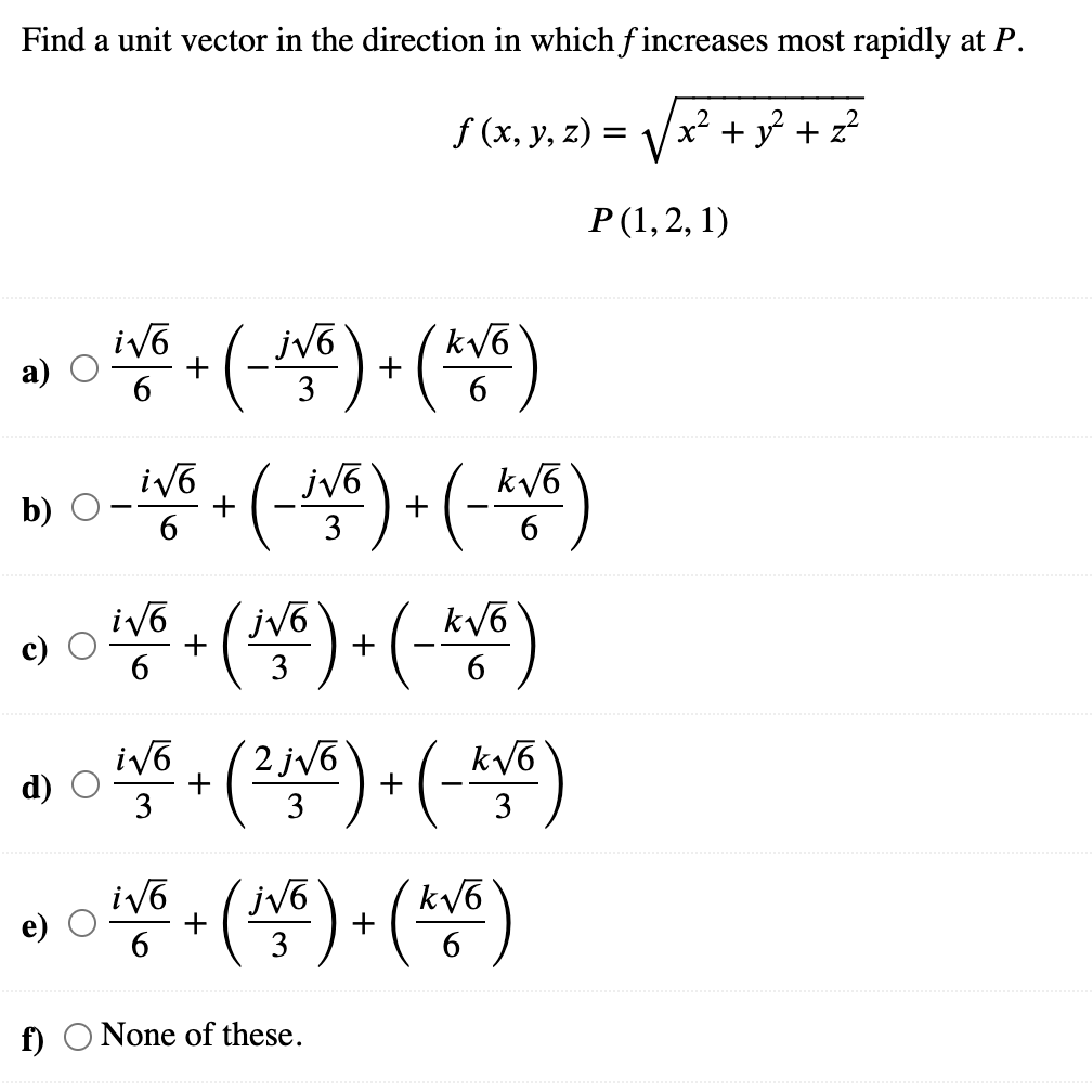 Solved Find a unit vector in the direction in which | Chegg.com