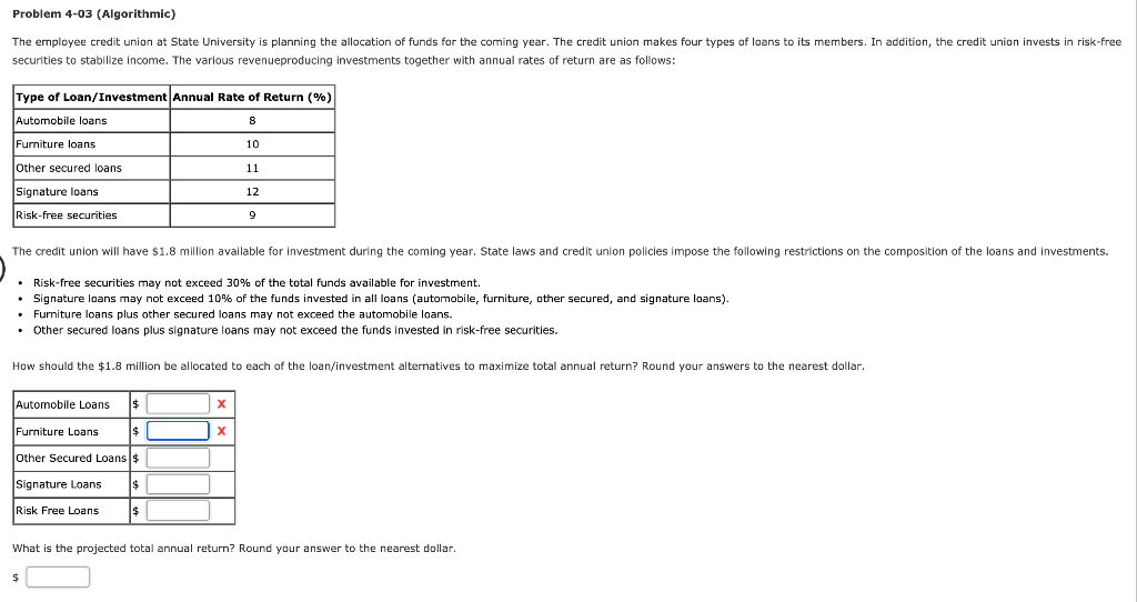 Solved he employee credit union at State University is