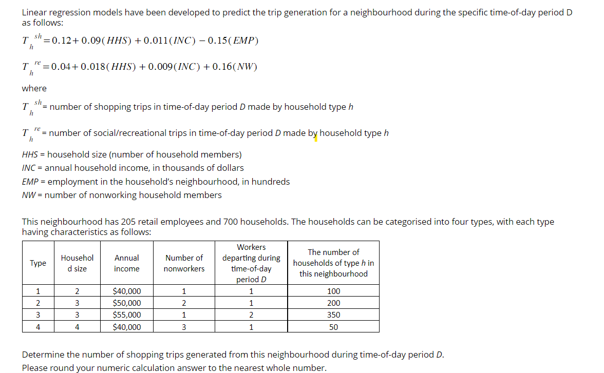 Solved Linear regression models have been developed to | Chegg.com