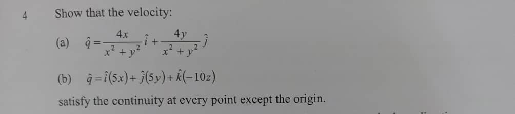 Solved Show That The Velocity B G I 5x J Sy A 102 Chegg Com