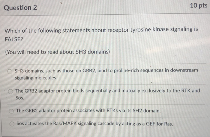 Solved 10 pts Question 1 Which of the following is NOT a | Chegg.com