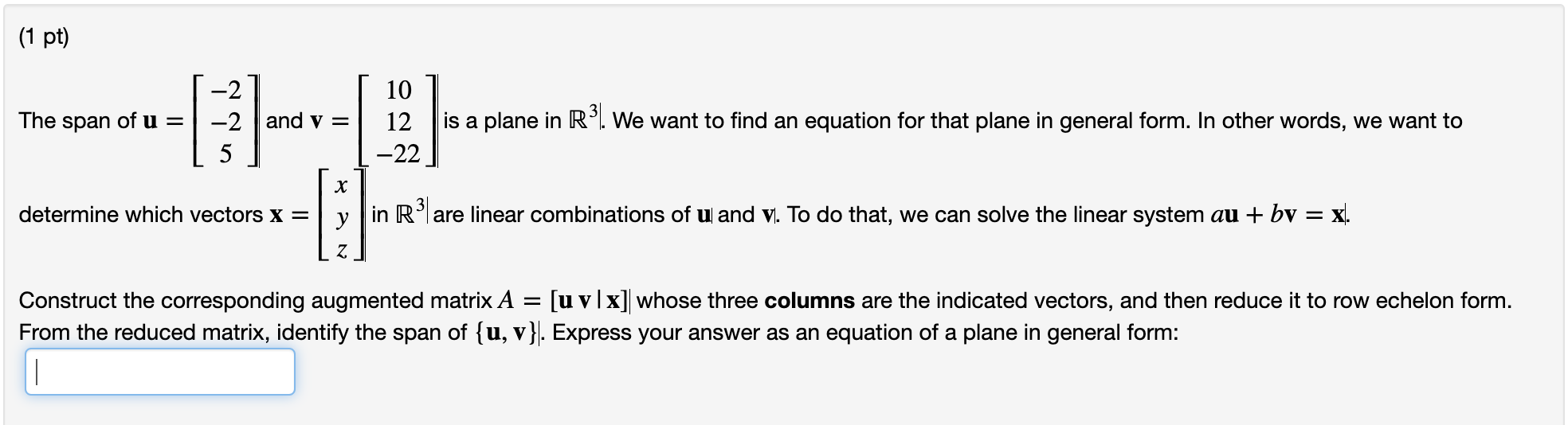 Solved Construct The Corresponding Augmented Matrix A Uv X Chegg Com