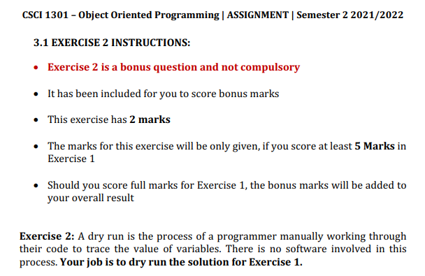 Solved CSCI 1301 - Object Oriented Programming | ASSIGNMENT | Chegg.com