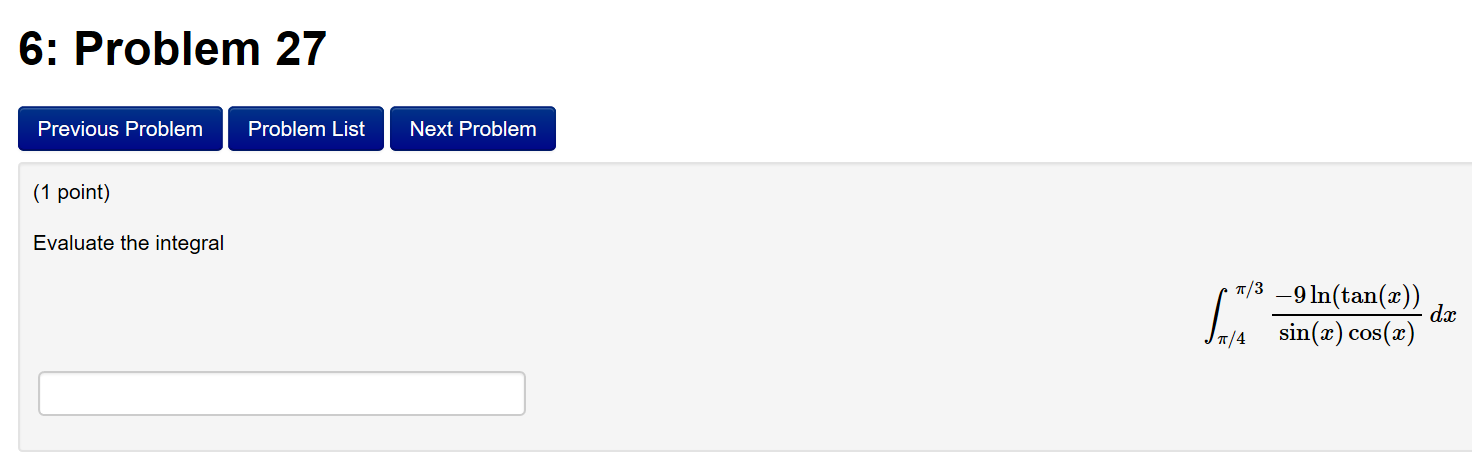 Solved 6: Problem 1 Previous Problem Problem List Next | Chegg.com