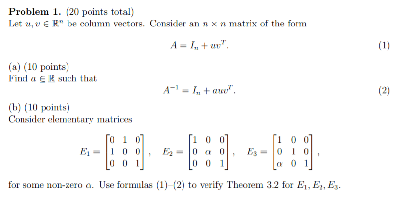 e1 e2 e3 linear algebra