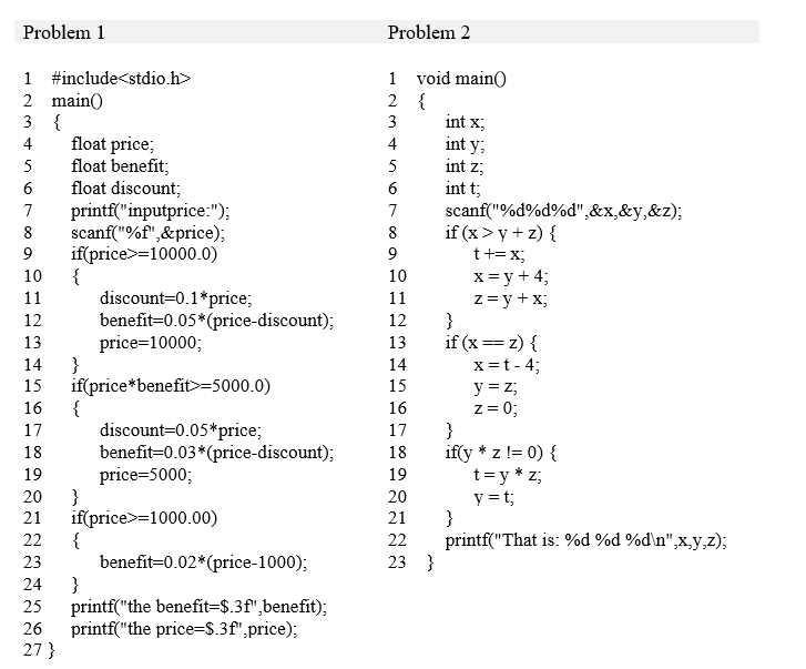 Solved For each of the source code fragments below 1) | Chegg.com