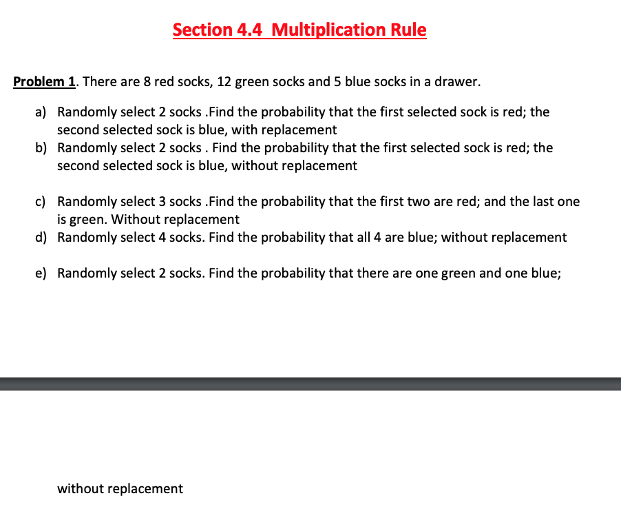 Solved 4.1 And 4.2 PROBABILITY Problem 1. Identifying | Chegg.com