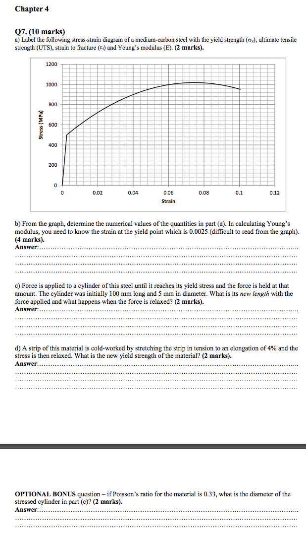 Solved Chapter 4 Q7 10 Marks A Label The Following St Chegg Com