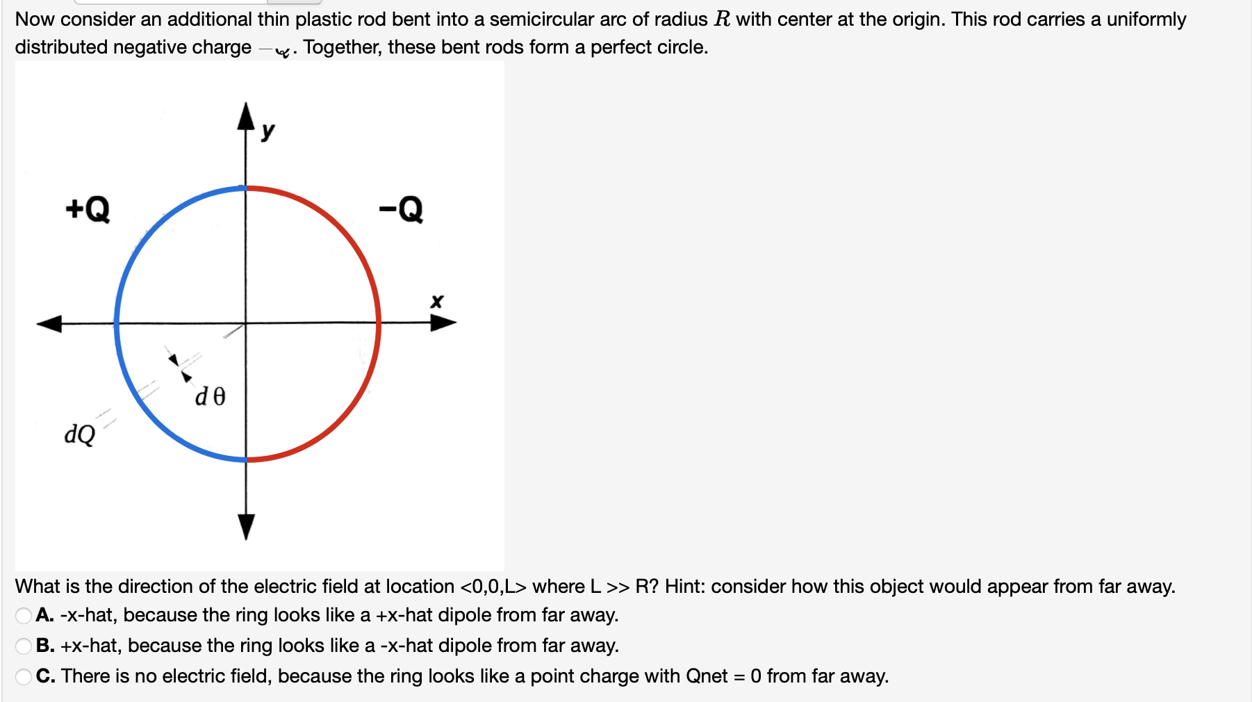 Solved Consider a thin plastic rod bent into a semicircular