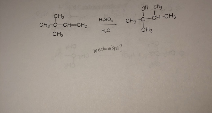 Solved OH CH3 CH H,so, CH H2O CH3 mechanism | Chegg.com