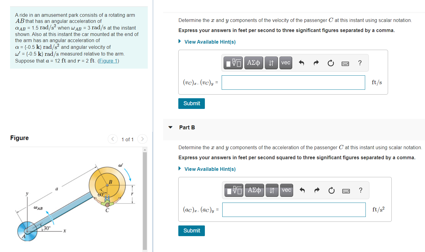 Solved Determine the x and y components of the velocity of | Chegg.com