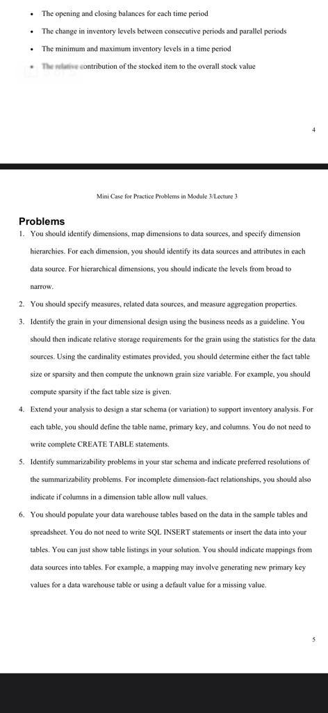 Solved Assignment 4 - Mini Case For Practice Problems In | Chegg.com