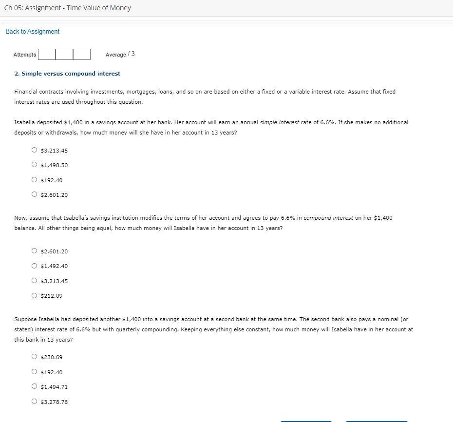Solved Ch 05 Assignment Time Value Of Money 1 Basic Chegg