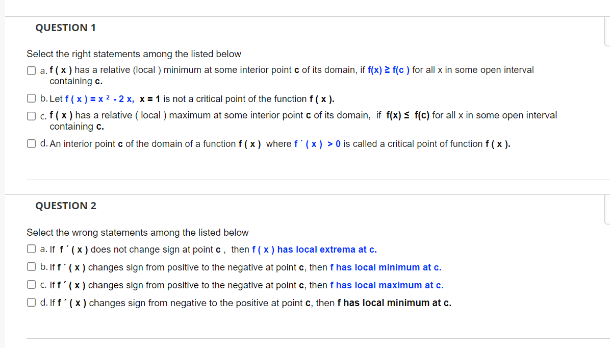 Solved QUESTION 1 Select the right statements among the | Chegg.com