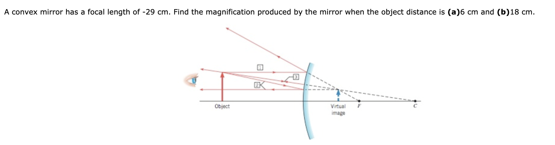 Solved A Convex Mirror Has A Focal Length Of 29 Cm Find Chegg Com   Php1LYPTV 