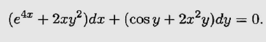 the general solution of exact differential equation is